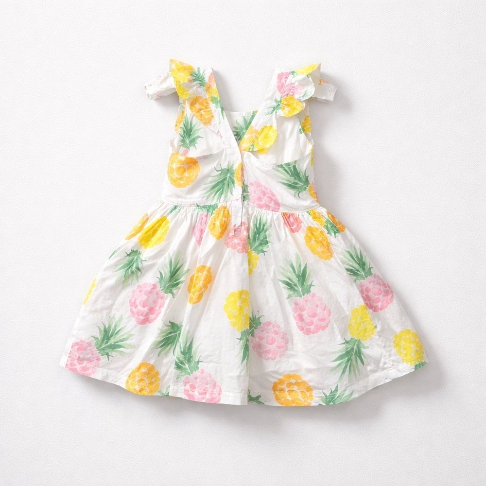 Janie and Jack white cotton Pineapple print dress size 2T - Picture 2 of 12